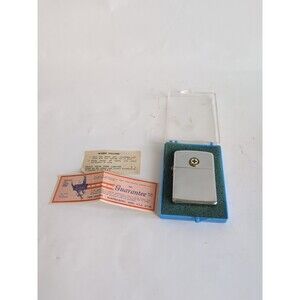 Vtg Park Lighter Green Cross Symbol Wind Proof Cigarette Original Box